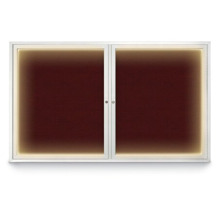 United Visual Products Indoor Enclosed Combo Board, 42"x32", Black Frame/Green & Cinnabar UVCB4232B-GREEN-CINNABA